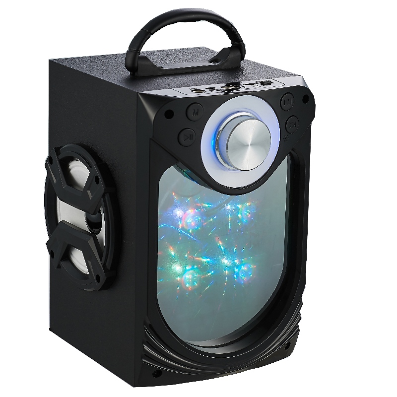 FB-BS034 Přenosný Bluetooth reproduktor se skleněným zrcadlem N LED osvětlení